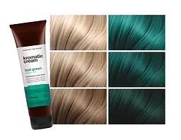 Живильна тонувальна маска СМАРАГДОВИЙ NOOK KROMATIC CREAM Nourishing Color Mask Teal Green 150 мл - мініатюра 2