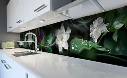 Кухонний фартух Польовий Дзвіночок ПВХ для декору 60х300 см Квіти Зелений Happy Pocket Z184431 - мініатюра 5