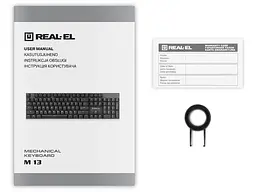 Клавіатура REAL-EL M13 Grey (EL123100045) - мініатюра 10