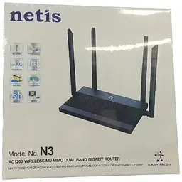 Маршрутизатор Netis N3 AC1200 двохдіапазонний 1200 Мбіт/с 3xGE LAN 1xGE WAN Чорний - мініатюра 5