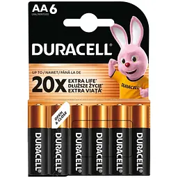 Батарейка Duracell AA лужні 6 шт. в упаковці (5007757)
