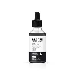 Сироватка-детокс з вугіллям, кислотами та ніацинамідом Detox Charcoal, Acids & Niacinamide Serum RE.CARE 30 мл - мініатюра 2