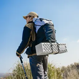 Килимок туристичний складаний одномісний IXPE Naturehike CNK2650WS010 з алюмінієвою плівкою, 185x56x2.3 см, жовтий - мініатюра 4