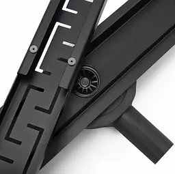 Трап для душу Rea Greek 80 PRO black REA-G8025 - мініатюра 2