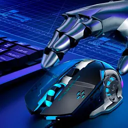 Комп'ютерний Мишка XO M10 Gaming Mechanical 6-Button Light Emitting Wired Mouse Чорна - мініатюра 4