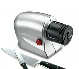 Електрична точилка для заточування ножів та ножиць ELECTRIC SHARPENER Silver, Kitchen Master Сірий 86963 - мініатюра 3