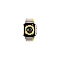 Смарт-годинник Apple Watch Ultra GPS + Cellular 49 mm Titanium Case with Yellow/Beige Trail Loop-S/M (MNHD3/MNHK3) - мініатюра 4