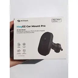 Автомобільний утримувач із бездротовою зарядкою Pitaka MagEZ Car Mount Pro Car Vent Black (CM4001Q) - мініатюра 10