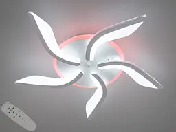 Стельовий світильник LED Diasha S2480/5WH, 50W, 4100K, білий акрил, сучасний стиль, з пультом, підсвітка