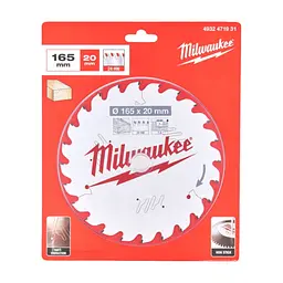 Диск пиляльний Milwaukee PFTE THIN KERF, 165х20х1,6мм, 24 зуб. (4932471931) - мініатюра 2