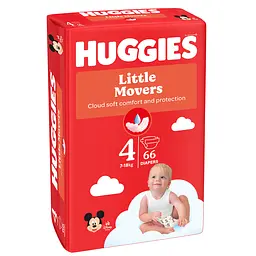 Підгузки Huggies Little Movers 4 (7-18 кг) 66 шт. - мініатюра 2