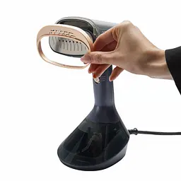Відпарювач Russell Hobbs Genie VacuSteam 1800 Вт 200 мл паровий удар 20 г вертикальне відпарювання керамічна підошва синій - мініатюра 7