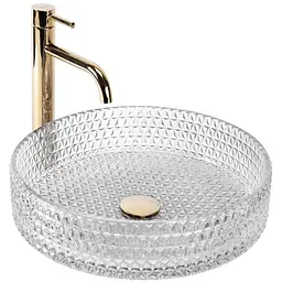 Умивальник Rea Cristal Transparent 40 накладний REA-U0284, Прозорий