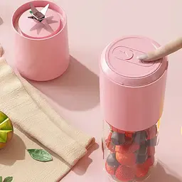 Портативний блендер/соковитискач N8 400+300ml 60W 1500mAh Pink - мініатюра 6