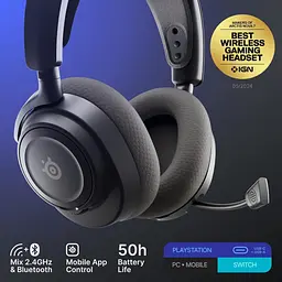 Ігрова гарнітура SteelSeries Arctis Nova 7P Gen 2 Wireless Black PC/PS/SW/MAC/MOB (61744) - мініатюра 4