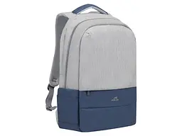 Рюкзак для ноутбука RIVACASE Prater 7567 17.3 grey/dark blue