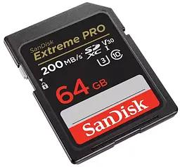 SanDisk Карта пам'яті SD 64GB C10 UHS-I U3 R200/W90MB/s Extreme Pro V30 - мініатюра 3