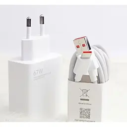 Зарядний пристрій DK Mi Turbo Charge 67W USB Power Adapter для Xiaomi плюс кабель(017091) white - мініатюра 5