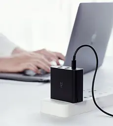 Зарядний пристрій XiaomiZMI Fast Charging 65W 2-USB + UCB-C Black - мініатюра 6