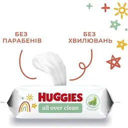 Вологі серветки Huggies All Over Clean 56 шт. - мініатюра 7