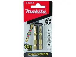 Біта торсіонна PH2 50 мм Makita Impact Gold Super Slim B-62359 (2 шт)