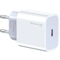 Мережевий зарядний пристрій Grand-X (1xUSB-C 20W) QC4.0, PD 3.0, FCP, AFC Білий (CH-770) - мініатюра 5