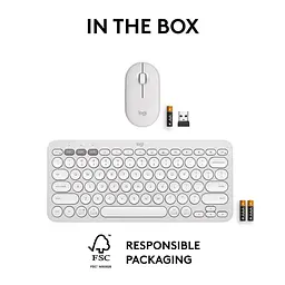 Комплект (Клавіатура та Миша) Logitech Pebble 2 Combo Tonal UA (920-012240) White - мініатюра 4