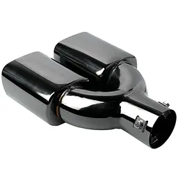 Насадка на глушник подвійна Vitol 280 x 2-107 x 64 мм Темний Хром (НГ-0352-BK) - мініатюра 3
