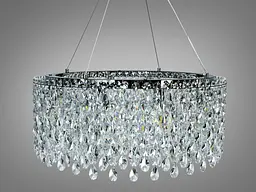 Люстра підвісна кришталева хром 10xE14 20м2 - мініатюра 2
