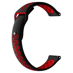 Спортивний ремінець Primo Perfor Sport для годинника Samsung Gear S2 Classic SM-R372/R735 Black Red - мініатюра 3
