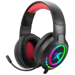 Навушники Xtrike Me GH-904 чорний USB накладні з мікрофоном підсвічування RGB (6932391924471)
