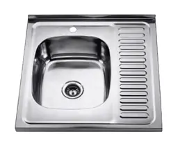 Мийка кухонна Kraft 6060L-E прямокутна 600х600х180 мм 0,8 мм Satin 30412