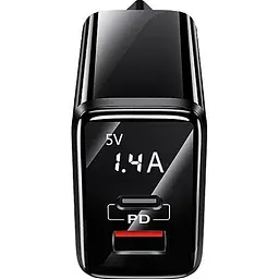 Мережевий зарядний пристрій Usams T40 US-CC133 20W Black (CC133TC01) [160712] - мініатюра 2
