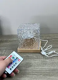 RGB LED нічник Dynamic Water Pattern Light з ефектом води, пультом ДК і USB живленням декоративна настільна лампа - мініатюра 4