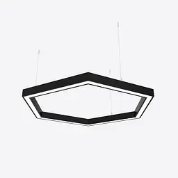 Світлодіодний світильник X-LED 120Вт шестикутник чорний (860х745х43)