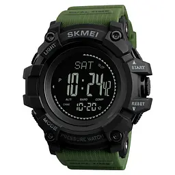 Чоловічий годинник з барометром Skmei 1358 processor (Зелений)