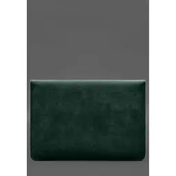 Чохол-конверт BlankNote Crazy Horse для MacBook 16 із клапаном шкіра+фетр Зелений - мініатюра 2