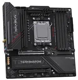Материнська плата Maxsun Terminator B850M PRO DARK WIFI (MS-Terminator B850M PRO DARK WIFI) (Socket AM5, AMD B850, Micro-ATX) - мініатюра 3