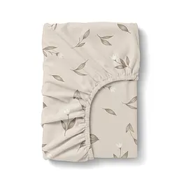 Простирадло на резинці фланель 200х220х30 BEIGE FLORAL COSAS (4822052500224)