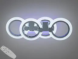 Стельовий світильник Diasha HA8022-2+2HRLED3 хром три LED кільця