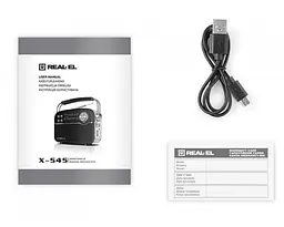 Радиоприемник портативный REAL-EL X545 Black - мініатюра 6