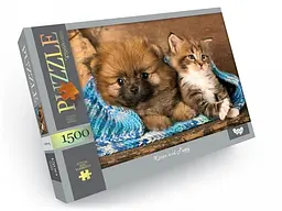 Пазли Danko Toys Пухнастики 1500 ел. Червоний (IP-177-P-193-8)