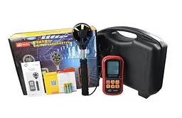 Анемометр (вимірювач потоку повітря) 0.3-45м/с 0-45°C Benetech 17.2x6.5x2.9 см hoz0010065 - мініатюра 5