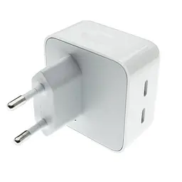 Мережевий зарядний пристрій No Brand Dual Type‑C PD25W/PD25W Total 50W White (89614277)