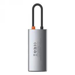 Usb Hub Baseus Metal Gleam Series 4-in-1 Multifunctional Type-C Сірий (CAHub-CY0G) - мініатюра 4