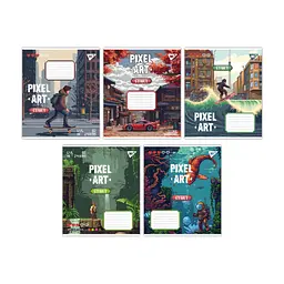 Зошит Yes Pixel art 12 аркушів лінія (767228), в асортименті