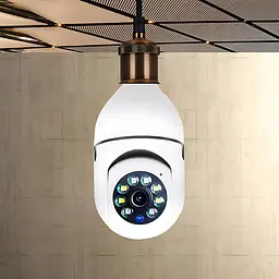 Бездротова IP Full-HD, 2 MP, WIFI камера з датчиком руху і нічним баченням у плафон для лампочки, біла (8247101093) - мініатюра 8