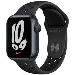 Apple Watch Series 7 41mm GPS Midnight Aluminium Case Anthracite/ Black Nike Sp/B MKN43 A2473 - мініатюра 2