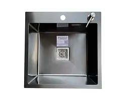 Кухонна мийка Romzha Arta Nova U-450 BL RO43491, Чорний - мініатюра 2