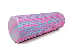 Масажний ролик EasyFit Foam Roller 45 см Рожевий-м'ятний (EF-2031-P)